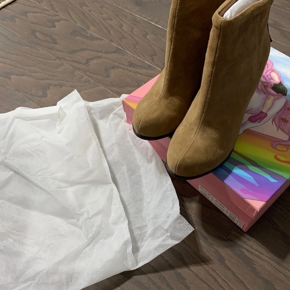 Jeffrey Campbell Rumble Booties in Taupe Suede - Picture 3 of 5